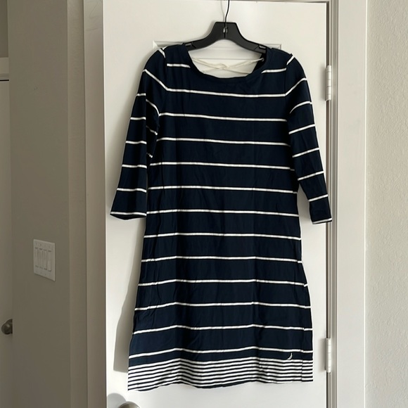 Nautica Dresses & Skirts - Natica navy dress with white stripes size M